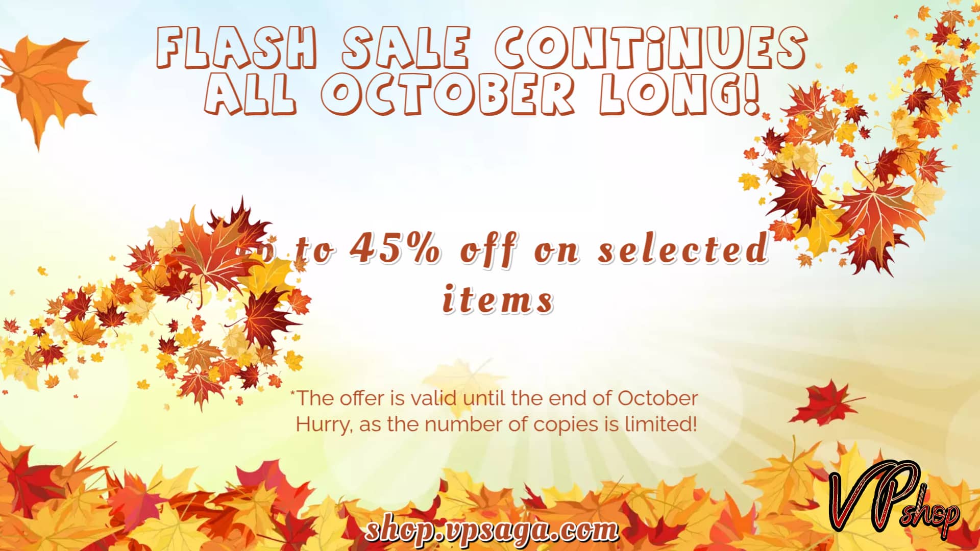 Extented - September - Flash-Sale - Promo - VP - Shop